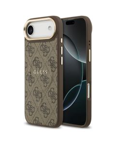 GUESS case for IPHONE 17 Air compatible with MagSafe GUHMP17MP4MSEGCW (PU 4G W/ Classic) brown