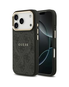 GUESS case for IPHONE 17 Pro compatible with MagSafe GUHMP17LP4MSEGCK (PU 4G W/ Classic) black