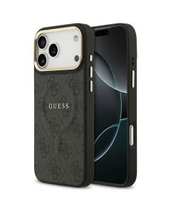 GUESS case for IPHONE 17 Pro Max compatible with MagSafe GUHMP17XP4MSEGCK (PU 4G W/ Classic) black