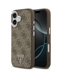 GUESS case for IPHONE 17 compatible with MagSafe GUHMP17SP4TSRCMW (PU 4G W/Triangle Logo SL) brown