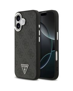 GUESS case for IPHONE 17 compatible with MagSafe GUHMP17SP4TSRCMK (PU 4G W/Triangle Logo SL) black