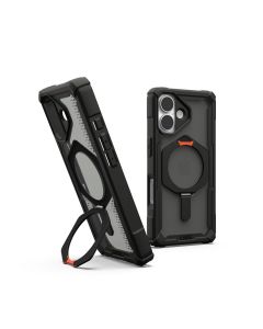 UAG Urban Armor Gear case PLASMA XTE compatible with MagSafe for IPHONE 17 black / pop orange