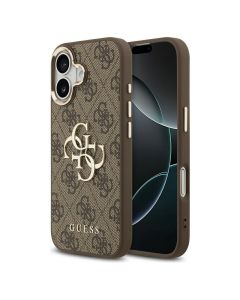 GUESS case for IPHONE 17 GUHCP17S4GMGCBR (PU W/ Big 4G Classic Logo) gold brown