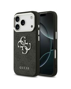 GUESS case for IPHONE 17 Pro Max GUHCP17XP4G4SMCK (PU W/ Big 4G Classic Logo) silver black
