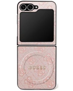 GUESS case for SAMSUNG Z Flip7 compatible with MagSafe GUHMZF7P4MSEGCP (Magnetic 4G PU W/ Classic) pink