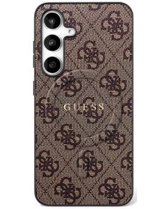 GUESS case for SAMSUNG S25 FE compatible with MagSafe GUHMS25FEG4GFRW (Ring Classic Logo) brown