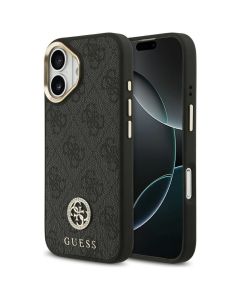 GUESS case for IPHONE 17 compatible with MagSafe GUHMP17SP4GRMDEK (PU W/ 4G Strass Logo) black