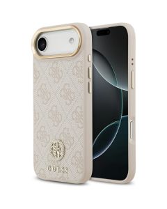 GUESS case for IPHONE 17 Air compatible with MagSafe GUHMP17MP4GRMDEP (PU W/ 4G Strass Logo) pink