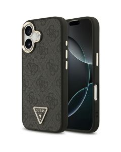 GUESS case for IPHONE 17 compatible with MagSafe GUHMP17SP4GTDGMK (4G PU W/ Triangle Logo) gold black
