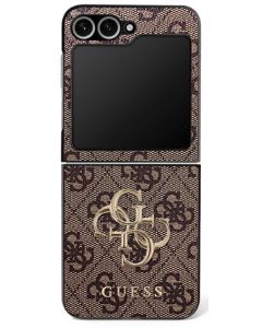 GUESS case for SAMSUNG Z Flip7 GUHCZF74GMGBR (PU Leather 4G Metal Logo) brown
