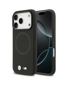 BMW case for IPHONE 17 Pro compatible with MagSafe BMHMP17L25PFWSMK (PU FW Metal Logo) black