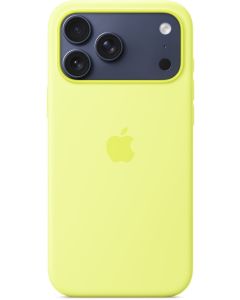iPhone 17 Pro Max Silicone Case with MagSafe – Neon Yellow