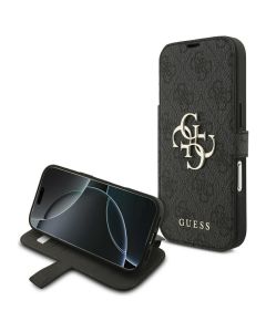 GUESS book case for IPHONE 17 Pro GUBKP17L4GMGGR (PU 4G Metal Logo) black