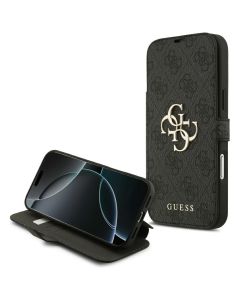 GUESS book case for IPHONE 17 Pro Max GUBKP17X4GMGGR (PU 4G Metal Logo) black