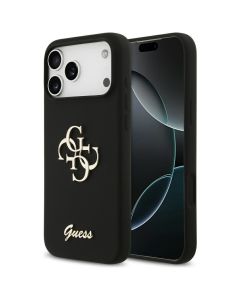 GUESS case for IPHONE 17 Pro Max GUHCP17XSC4GSMK (Silicone W/ Big 4G Script) black