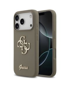 GUESS case for IPHONE 17 Pro GUHCP17LSC4GSMW (Silicone W/ Big 4G Script) brown
