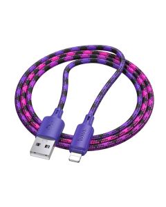 Cable USB A to Lightning Hoco 2 4A 1 m X116 gradient purple