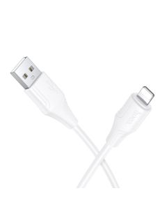 Silicone Cable USB A to Lightning Hoco 27W 1 m X124 white