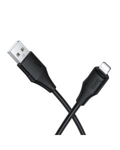 Silicone Cable USB A to Lightning Hoco 27W 1 m X124 black