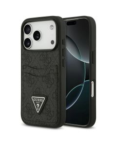 GUESS case for IPHONE 17 Pro GUHCP17LP4TPK (4G Double Card Triangle) black