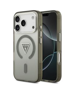 GUESS case for IPHONE 17 Pro compatible with MagSafe GUHMP17LHGTMLCGA (IML Gradient W/ Triangle Logo) khaki