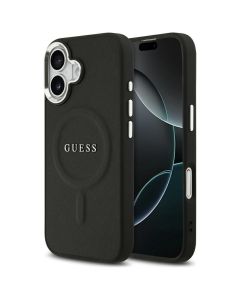 GUESS case for IPHONE 17 compatible with MagSafe GUHMP17SPSAREGSK (PU W/ Classic Logo) black