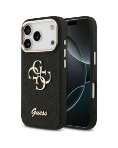 GUESS case for IPHONE 17 Pro GUHCP17LHG4SGCK (Fixed Glitter Big 4G Metal Frame) black
