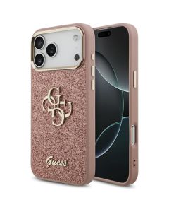 GUESS case for IPHONE 17 Pro Max GUHCP17XHG4SGCP (Fixed Glitter Big 4G Metal Frame) pink