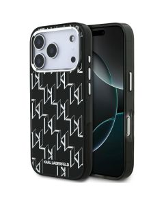 KARL LAGERFELD case for IPHONE 17 Pro compatible with MagSafe KLHMP17LHMIKLMEK (IML KL Monogram) black