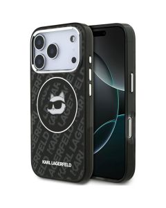 KARL LAGERFELD case for IPHONE 17 Pro Max compatible with MagSafe KLHMP17XHMKBCHOK (IML Choupette Head Logo) black