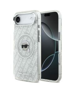 KARL LAGERFELD case for IPHONE 17 Air compatible with MagSafe KLHMP17MHMKBKHOG (IML KL Head Logo) gray