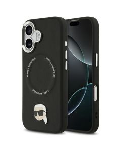 KARL LAGERFELD case for IPHONE 17 compatible with MagSafe KLHMP17SPSMLRKLK (PU Karl Pin) black