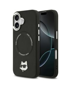 KARL LAGERFELD case for IPHONE 17 compatible with MagSafe KLHMP17SPSMLRCHK (PU Choupette Pin) black