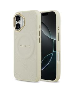 GUESS case for IPHONE 17 compatible with MagSafe GUHMP17SPSAMSECE (PU W/ Peony Hot Stamp) beige