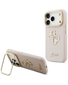 GUESS case for IPHONE 17 Pro GUHCP17LPCS4GSP (Grained PU Big 4G & Stand Camera) pink