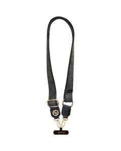 GUESS universal strap GUUCNP4DGMK (4G PU Strap Tether Patch Strass Metal Logo) black