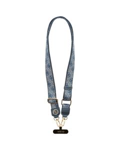 GUESS universal strap GUUCNP4DGMB (4G PU Strap Tether Patch Strass Metal Logo) blue