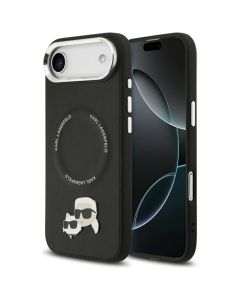 KARL LAGERFELD case for IPHONE 17 Air compatible with MagSafe KLHMP17MPSMLRKCK (PU K&C PINS) black