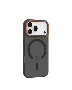 Case GO ORANGE compatible with MagSafe for IPHONE 17 Pro black