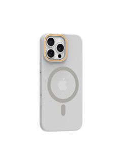 Case GO ORANGE compatible with MagSafe for SAMSUNG S25 FE transparent