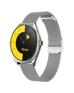 Smartwatch TITMO O-170 (AMOLED  bluetooth call  stainless steal silver mesh strap) silver