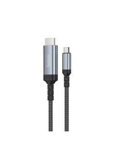 Screen mirroring cable USB C to HDMI Hoco 4K 30Hz 1 8 m UA43 metal gray