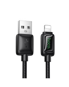 Cable with LCD USB A to Lightning Hoco 2 4A 1 2 m U146 black