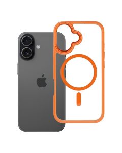 ROAR case MAG BUMPER compatible with MagSafe for IPHONE 16 orange