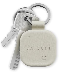 Locator compatible with Apple Find My Satechi Keychain shape Vegan Leather ST-LKCFW sand
