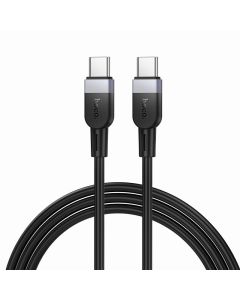 Silicone Cable USB C to USB C Hoco 3A 60W 1 m X109 black