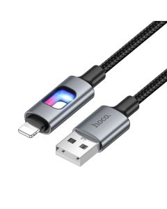 LED Cable USB A to Lightning Hoco 2 4A 1 2 m U144 black