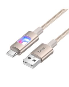 LED Cable USB A to USB C Hoco 3A 1 2 m U144 black
