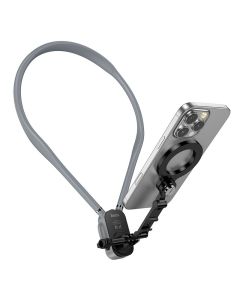 Neck magnetic phone holder Hoco K31 black gray