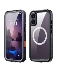 Case for iPhone 17 Waterproof Shellbox DOT compatible with MagSafe black